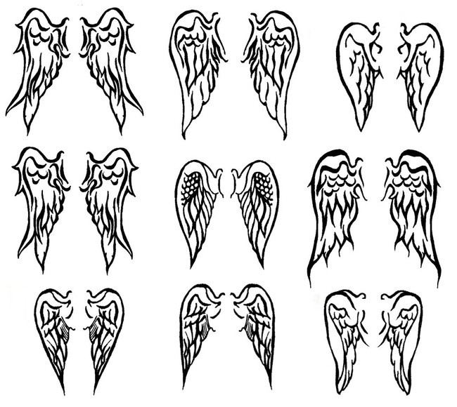 Labels: Wings Tattoo Design