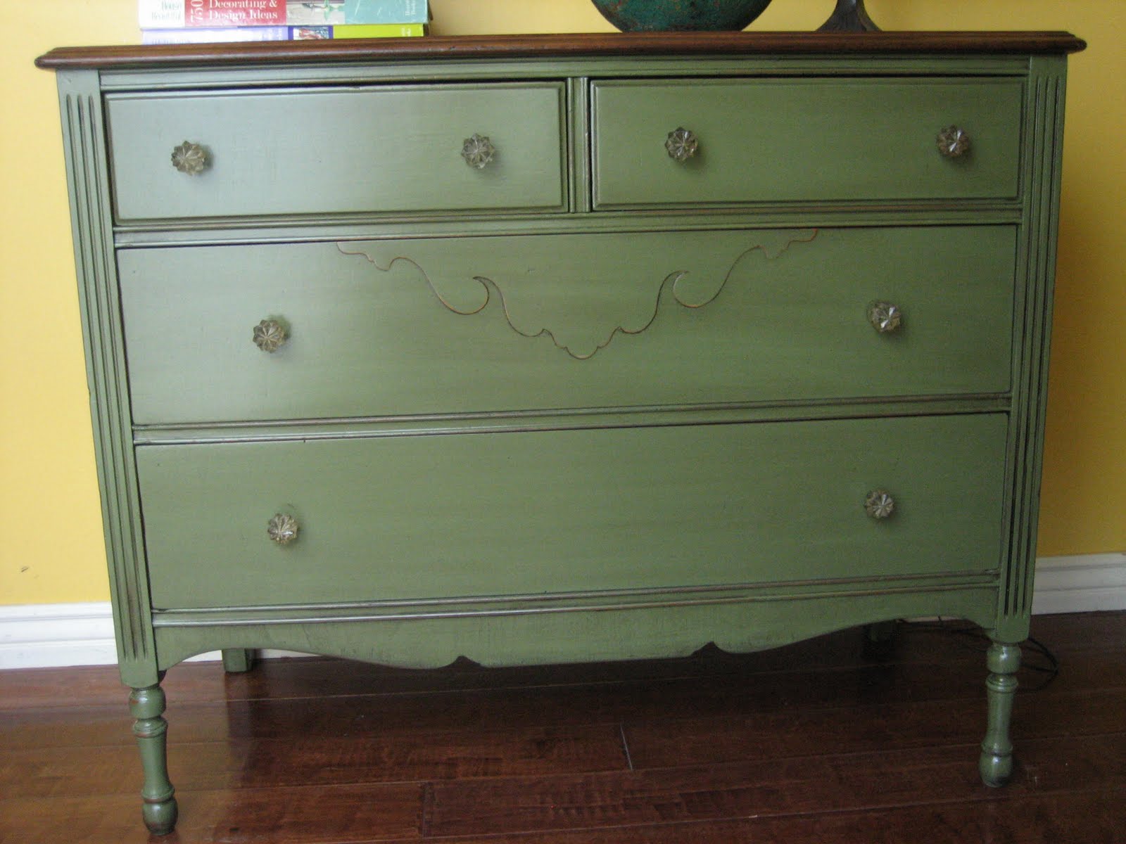 European Paint Finishes Green Dresser