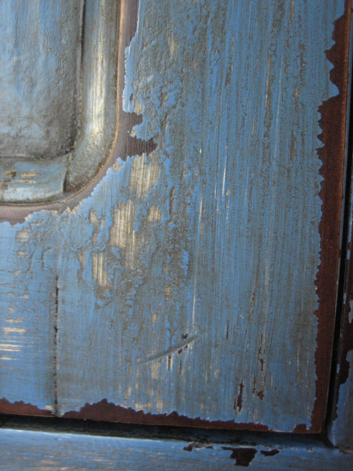 European Paint Finishes Rustic Blue Buffet