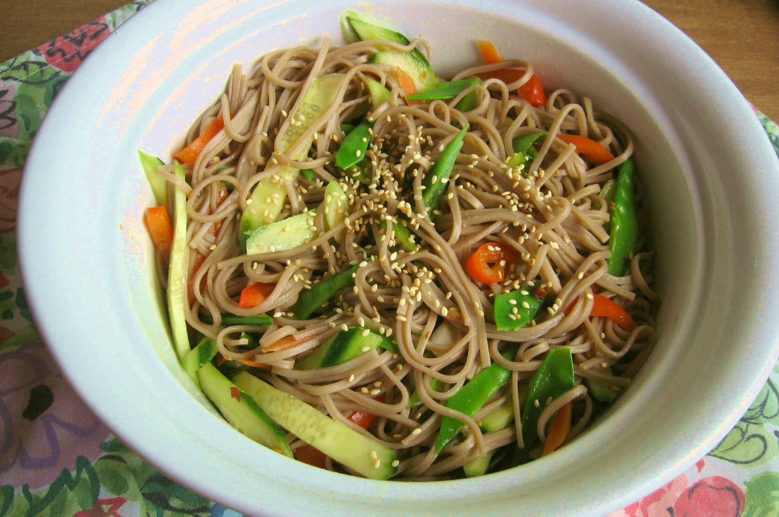 The Days Are Just Packed! Cold Soba Noodles and Vegetables