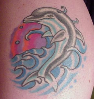 Red Dolphin Tattoo