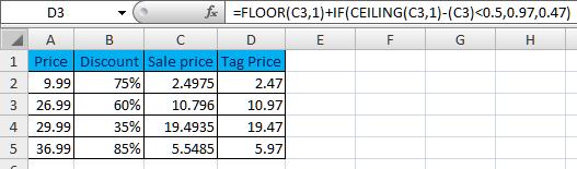 Excel Formulas Functions Ceiling And Floor Function