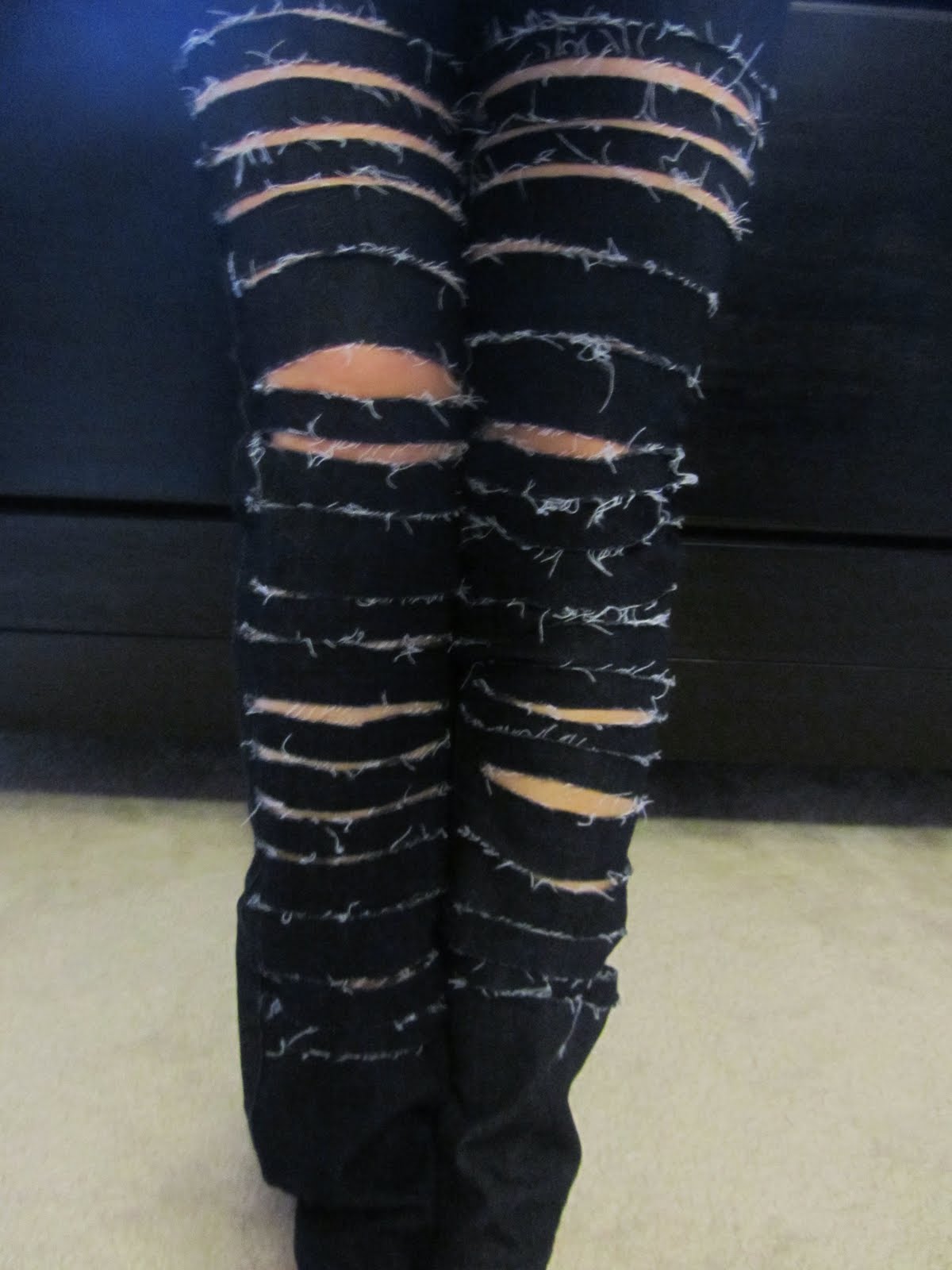 From Denim to Dessert DIY Shredded Jeans