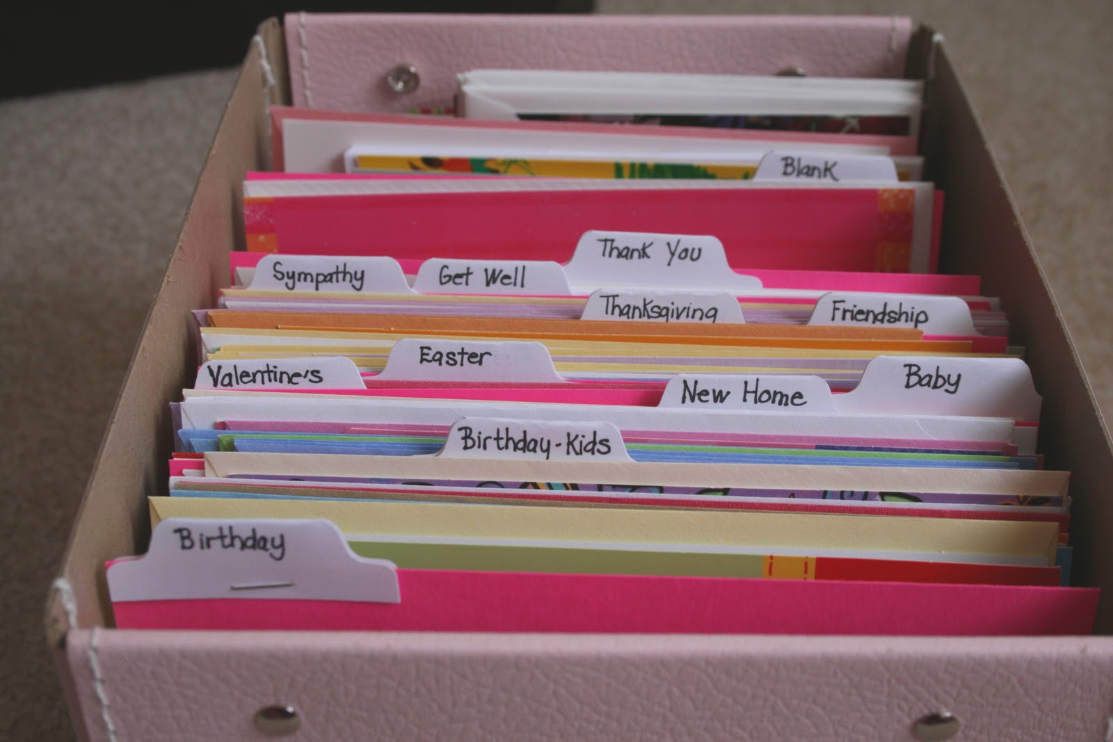 Echoes of Laughter How I Organized My Greeting Cards....