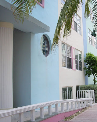 Pastel building in Miami beach Pastel building in Miami beach