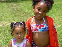 Brandy Norwood's daughter Sy'rai is pictured with her half-sister