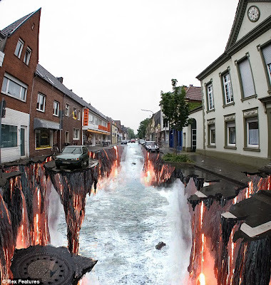 Illusion Wallpaper Backgrounds on 3d Street Art   Anamorfosis