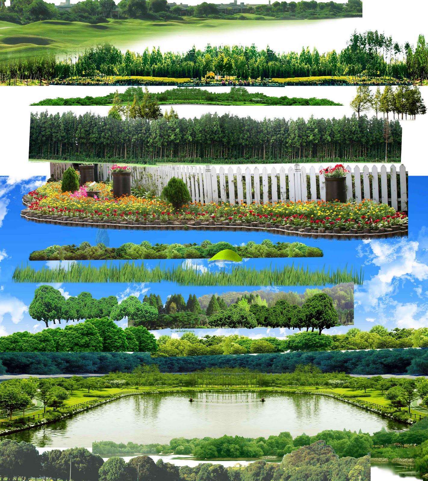 Artlantis-library: [Photoshop] Trees PSD on transparent layers