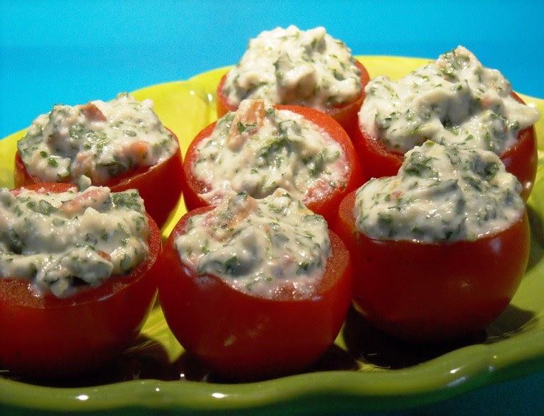 Diabetics Rejoice! "BLT" Stuffed Cherry Tomatoes