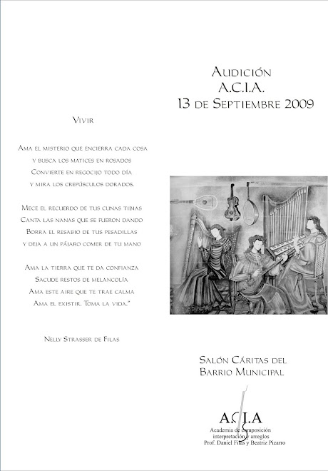 Folleto Audición ACIA - Septiembre 2009