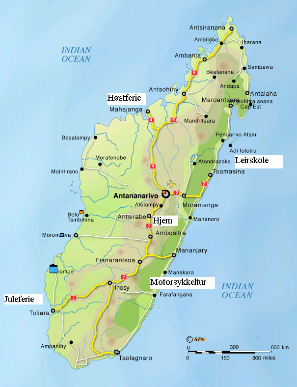 Kart over Madagaskar