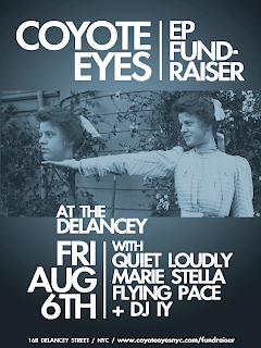 Coyote Eyes Plays A Fundraise Show at The Delancey on Aug. 6th 