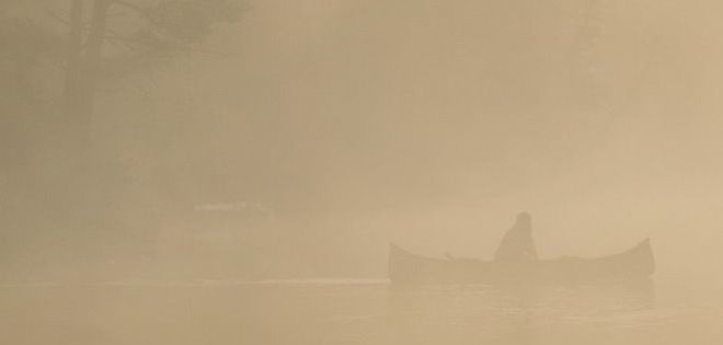 Canoe in the Mist