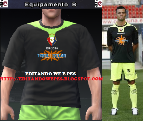 Editando WE e PES: Uniforme Osasuna PES 2010