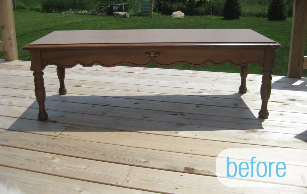 Out Of The Blue How to turn an old coffee table into an upholstered bench
