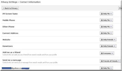 Setting privacy Facebook