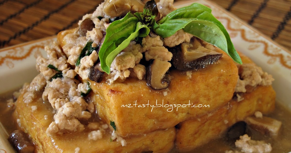 MzTasty's Kitchen, Savor The Flavor Fried Tofu with Meat Sauce