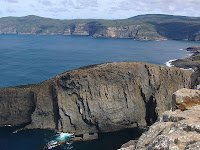 Cliffs of Dauntless Point from Mount Brown - 25th October 2008