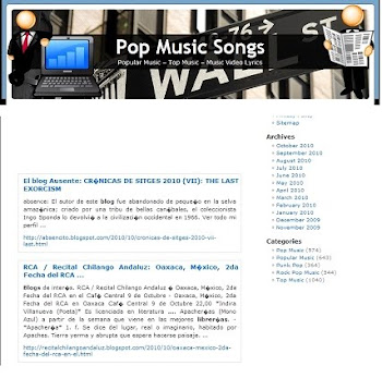 Gran repercusión en prensa del RCA 2010: Pop Music Songs