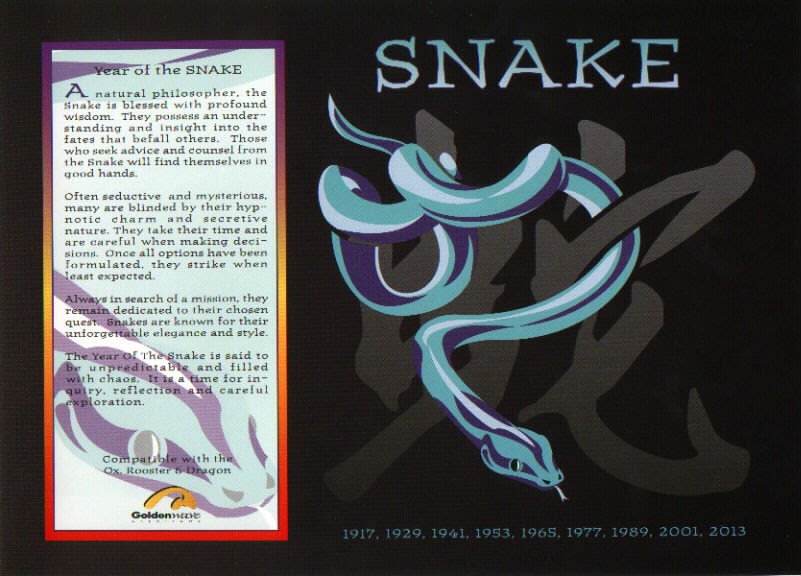 The Chinese Astrology The Chinese Horoscope Signs The Snake