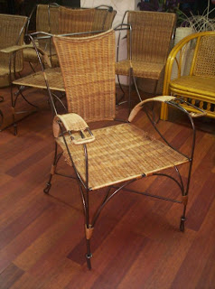 Rattan Wicker Bambu Hazeran Orgulu Mobilya Yenileme Atolyesi Rattan Metal Sandalye