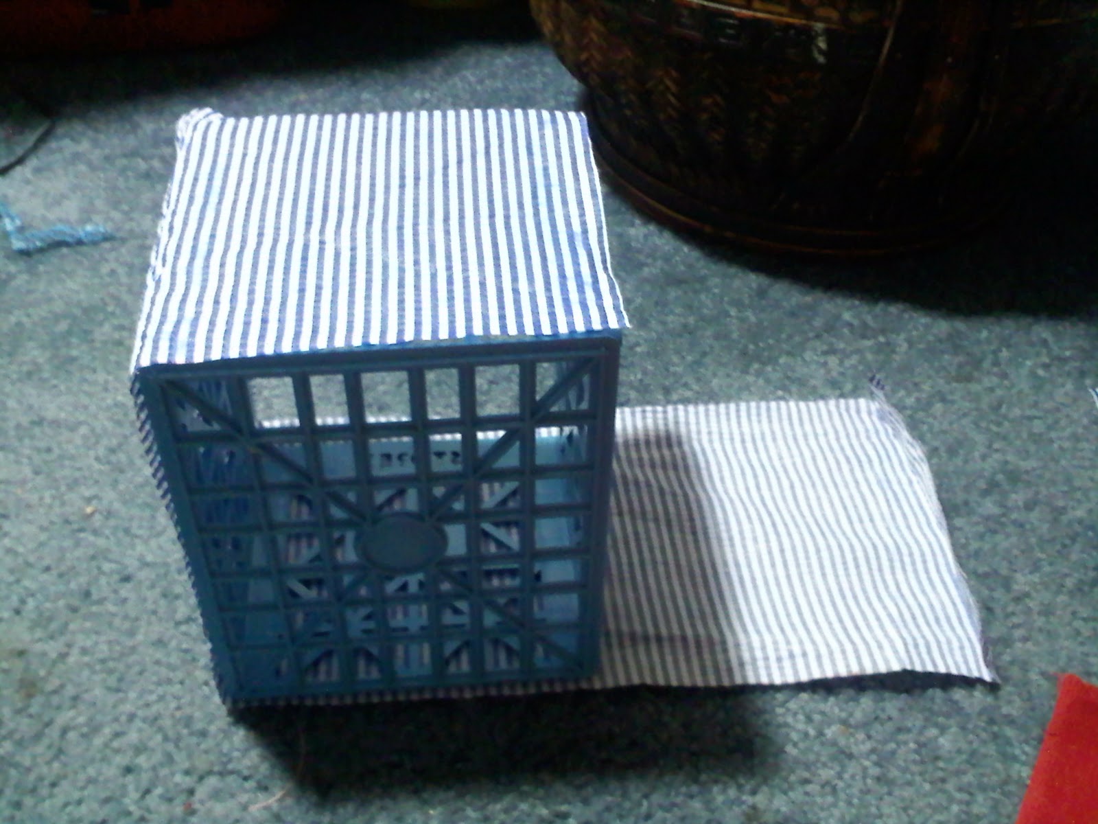 The Tinker's Muse My Bathroom Makeover! How To Cover Mini Milk Crates