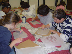 Incising The Design On Clay