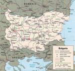 Mapa da Bulgaria.