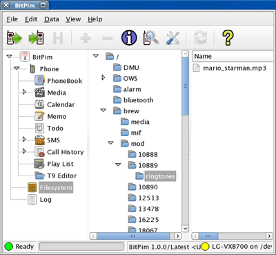 Bitpim v1.0.6 Data Manager for