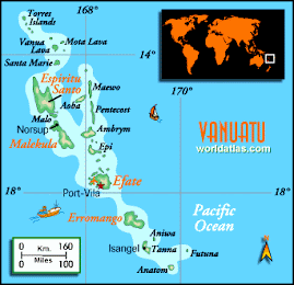 Vanuatu's map