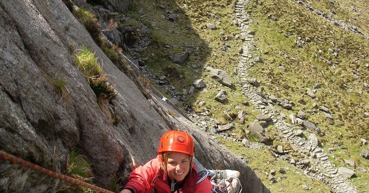 James Thacker Mountaineering Lead Climbing at Idwal Slabs..