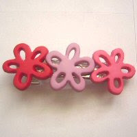 Funky Flower Barrettes