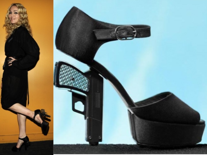 chanel gun heels