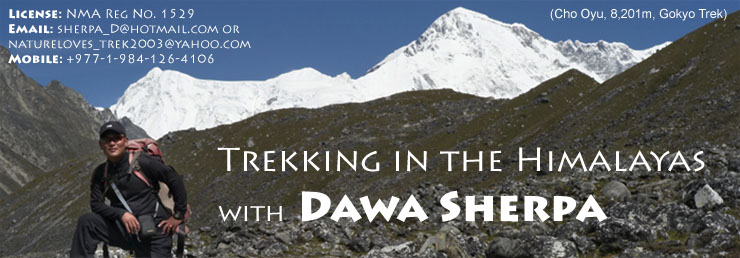 Independent Trekking Guide | Dawa Sherpa | Nepal Himalayas | Everest, Annapurna, Langtang