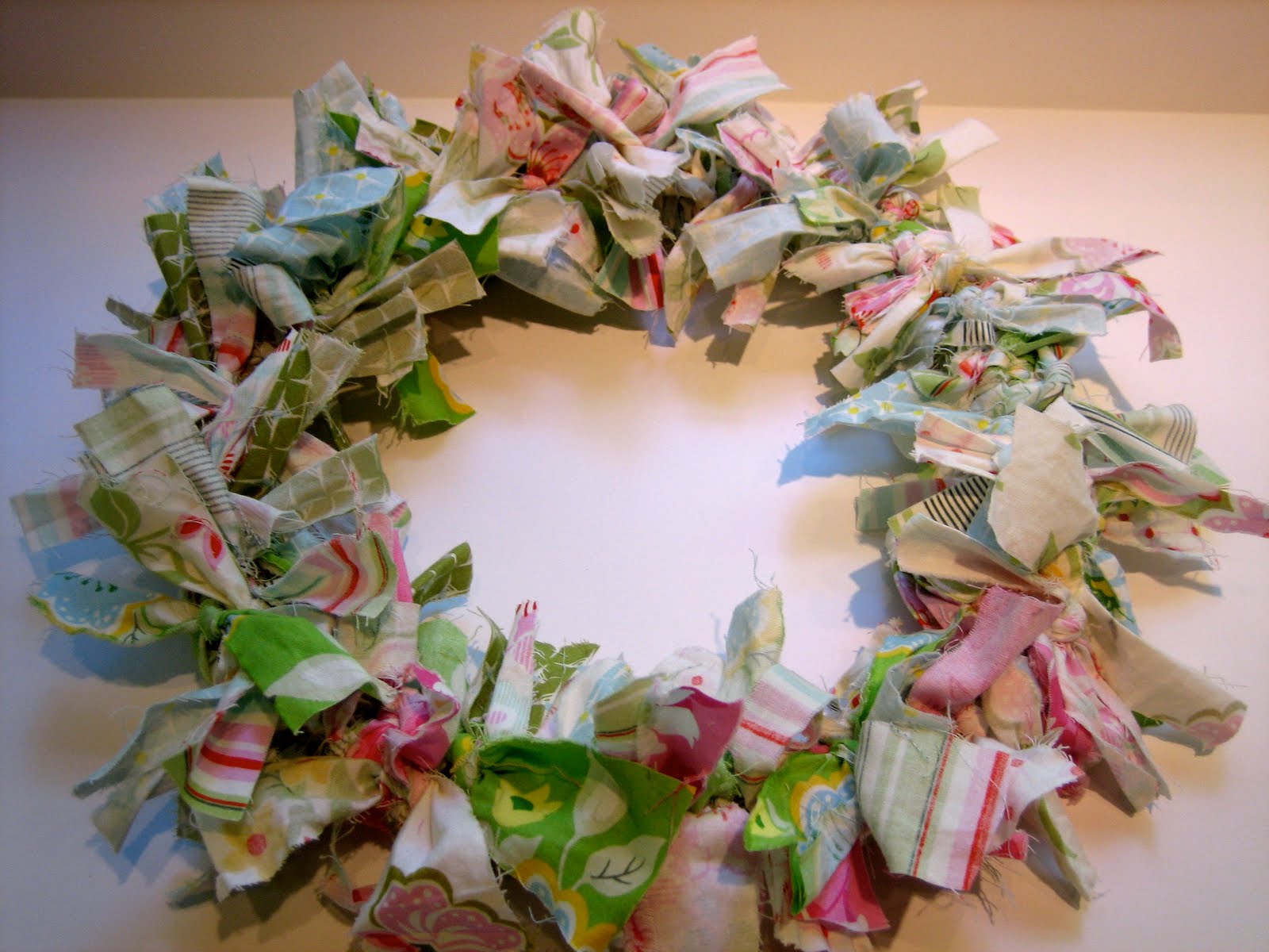 Summer Fabric Rag Wreath Tutorial The Cottage Mama