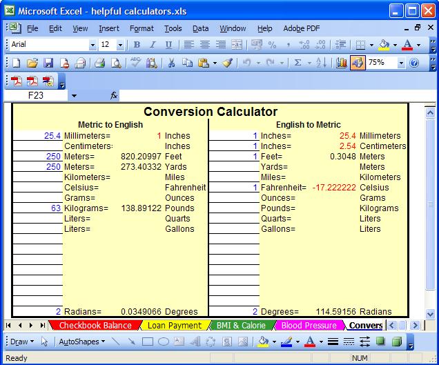 IT Solution Manager Useful Calculator for conversions, health