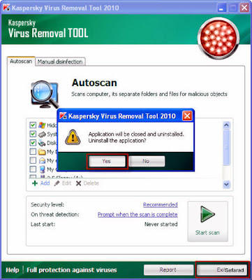 Скриншот Kaspersky Virus Removal Tool