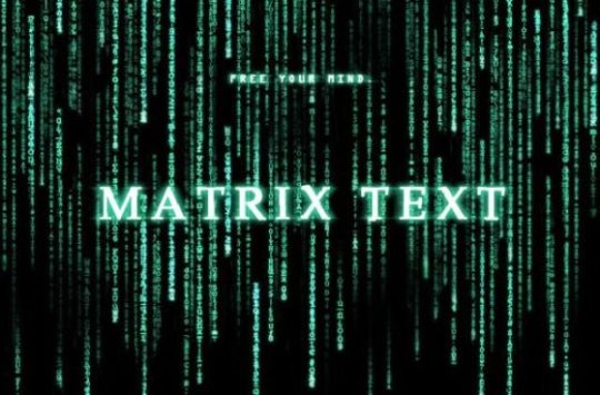 matrix text Typography tutorial