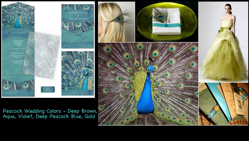 As seen below the wedding invitations could be done in peacock color and 