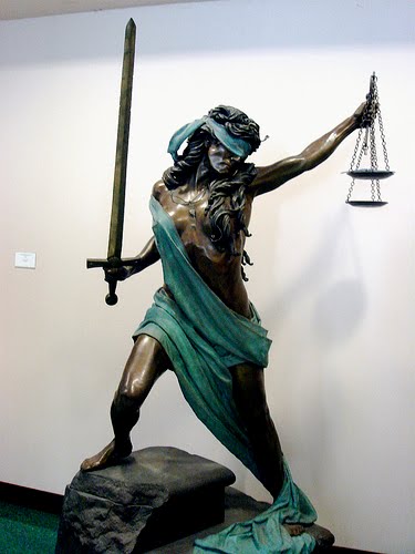 Lady Justice Statue at St. Louis University School of Law