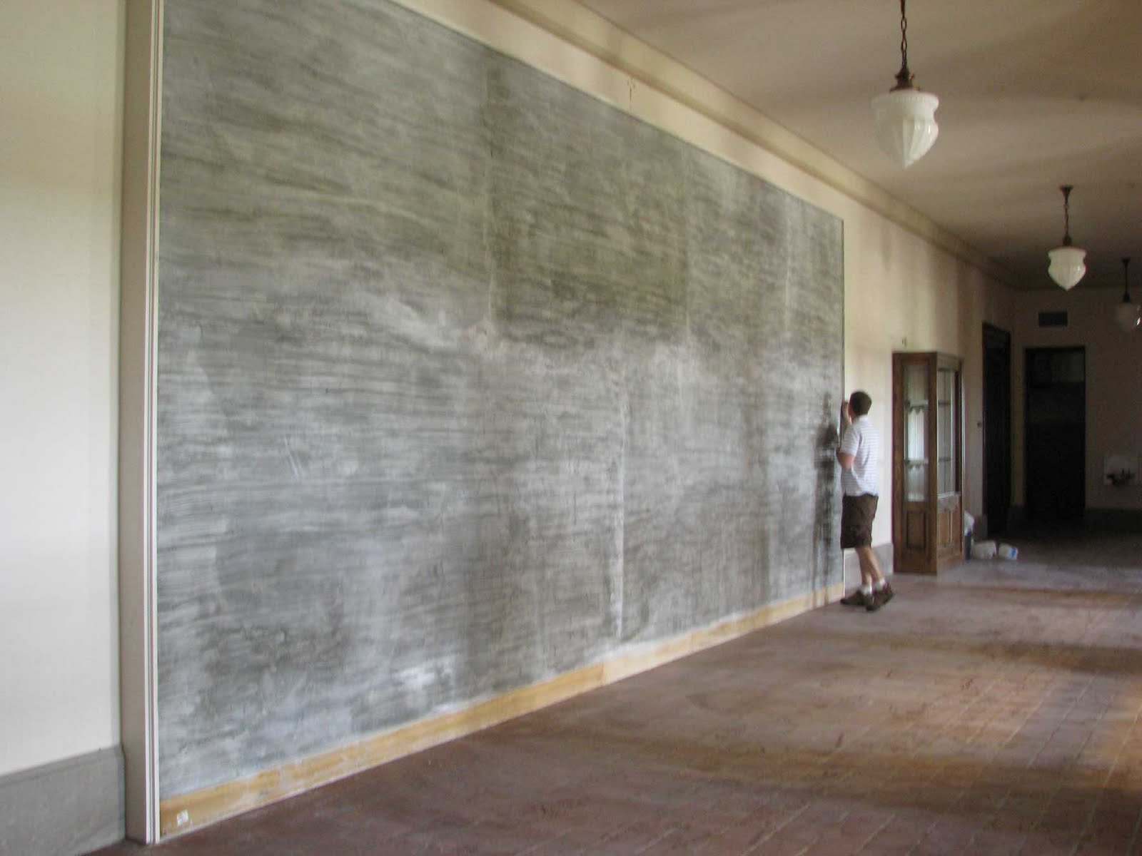 The Fresco Project at WKU Scratch coat applied