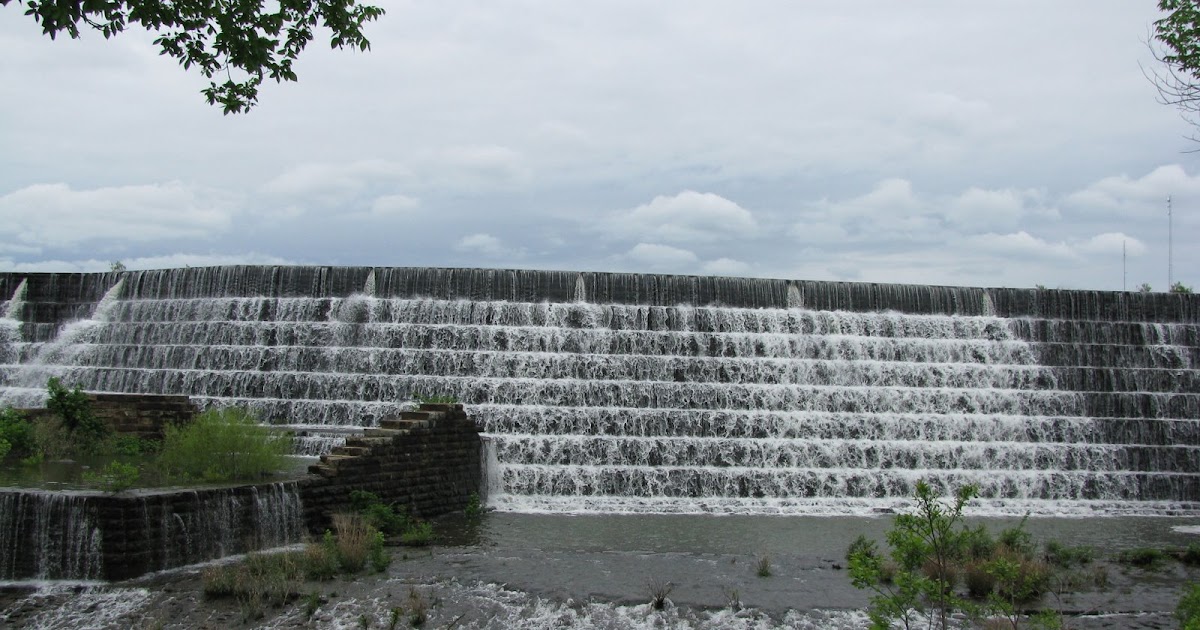 OklaHome Lake Okmulgee Dam Spillway Cascade