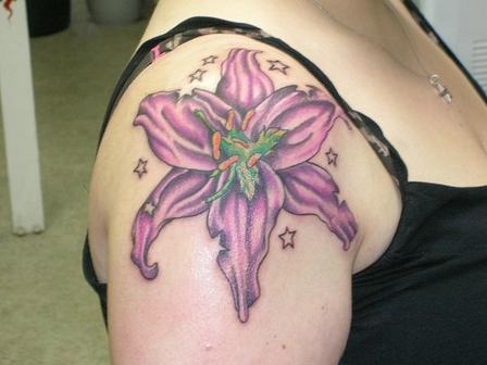 lily tattoo designs. Flower Lily Tattoos Designs