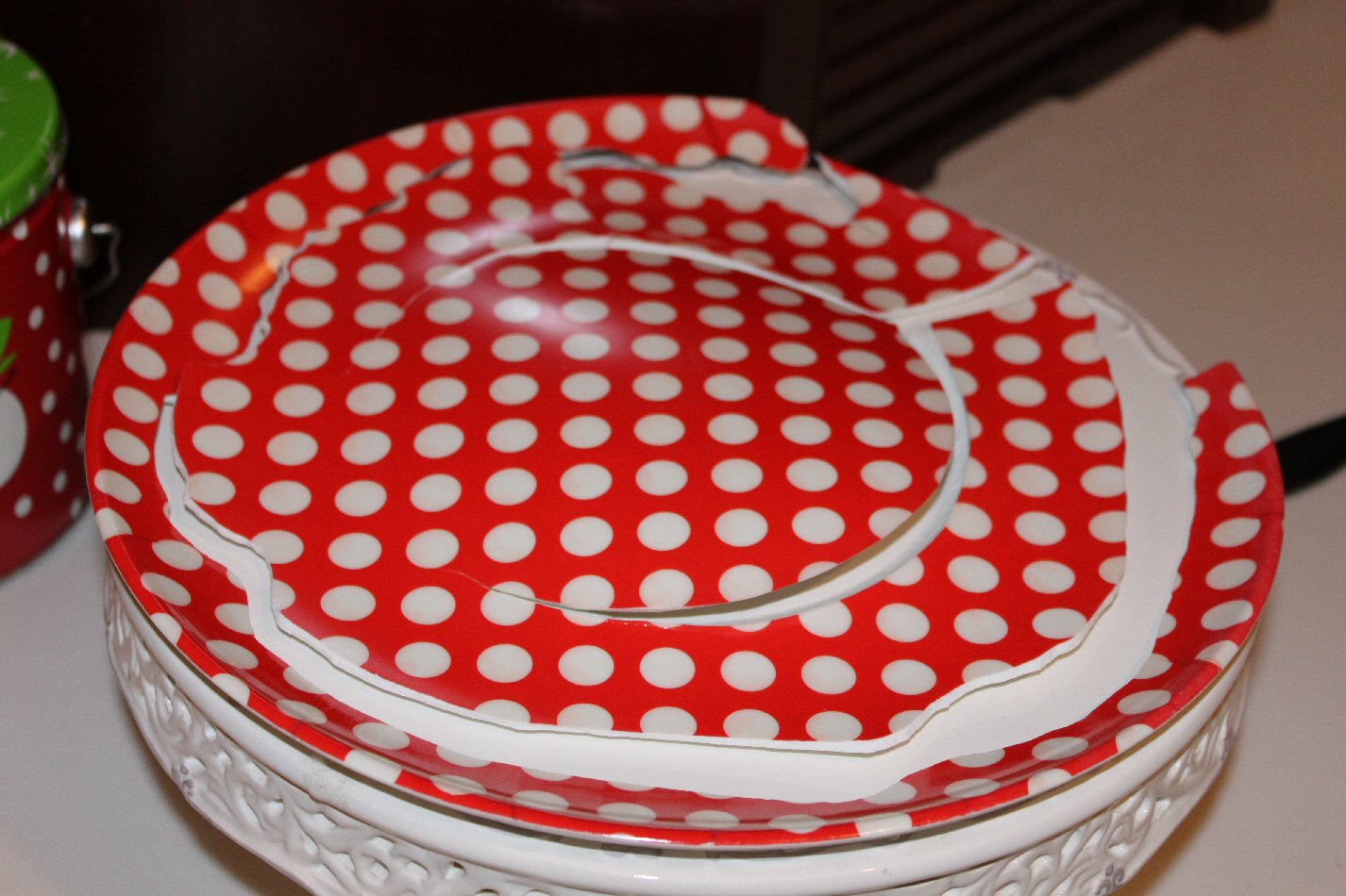 Pixeltrashamania Dollar Store PolkaDotted Plates