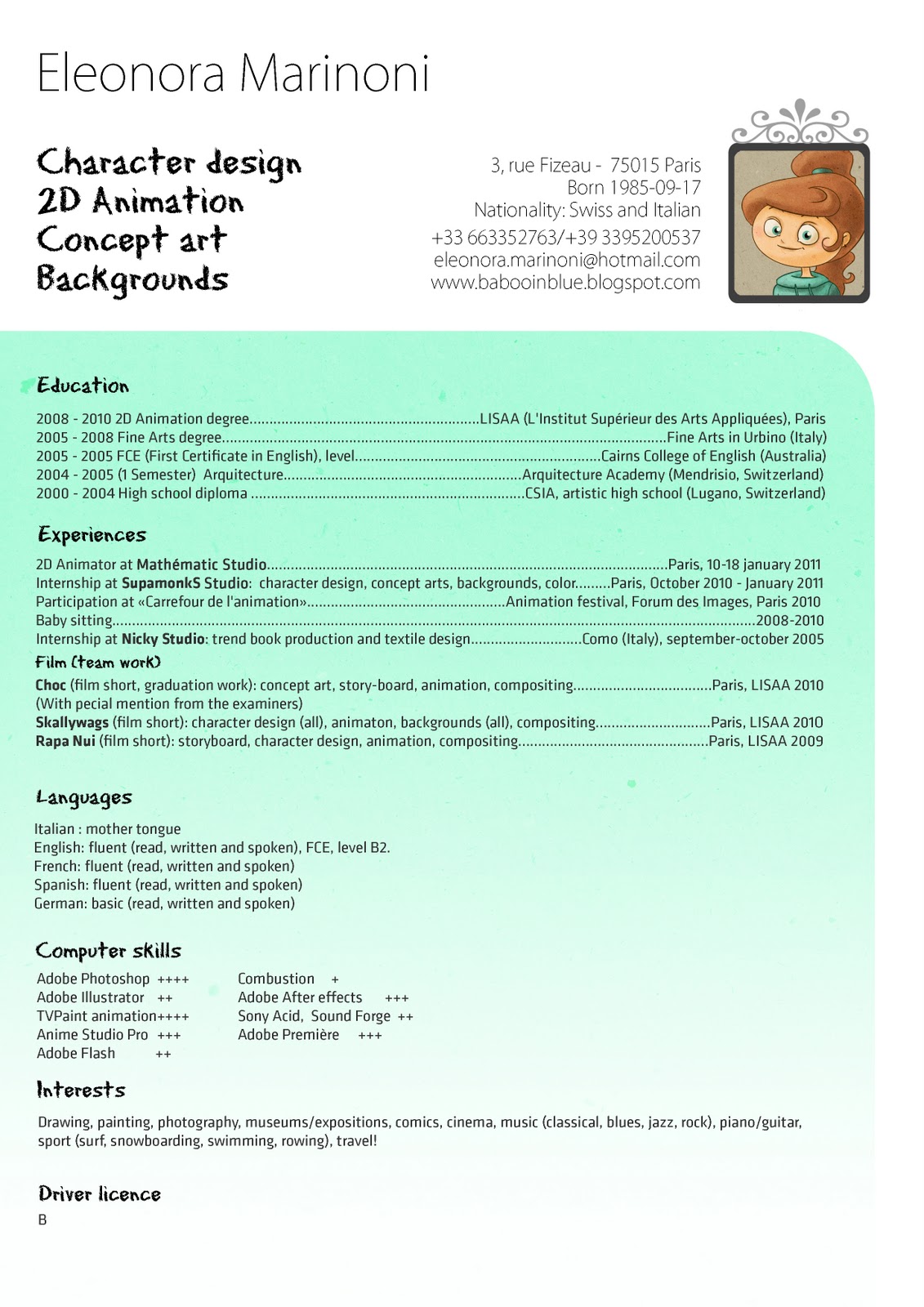 Curriculum vitae examples pdf image