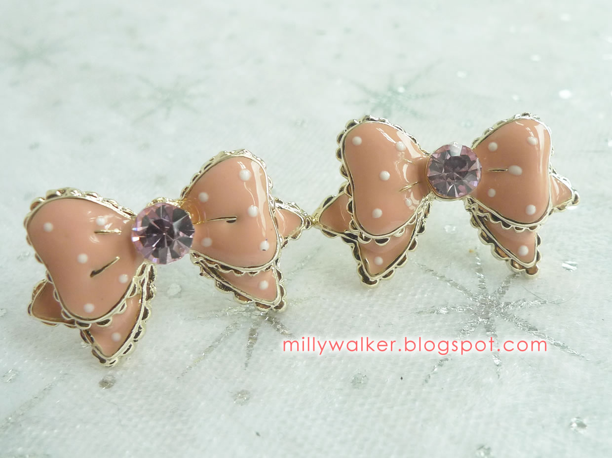Milly Walker Walking with Style Candy Polka Ribbon Earrings All Sold