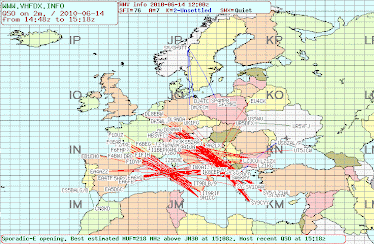 Vhf qso real time maps