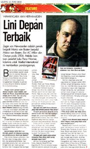 Wawancara Zeger van Herwaarden dalam Tabloid BOLA