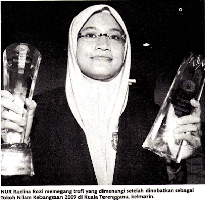 teganuku nur razlina tokoh nilam kebangsaankerajaan negeri terengganu wajar menganugerahkan sesuatu kepada pelajar tingkatan lima sekolah menengah kebangsaan sheikh abdul malek kerana menang