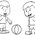 Meninos jogando futebol. Desenho para meninos colorir